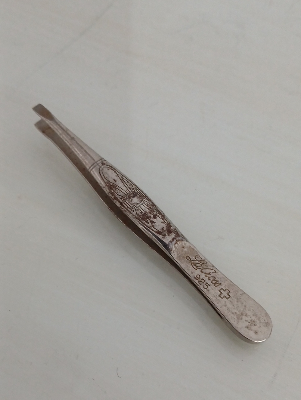 Vintage La Cross Sterling Silver 925 Tweezers 3"